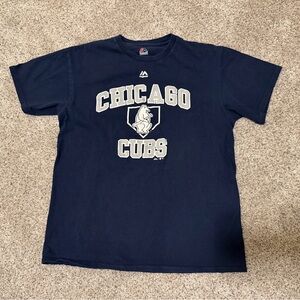 Majestic Navy Chicago Cubs‎ Short Sleeve Tee